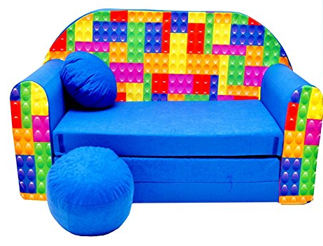 Colourful child sofa bed for reading