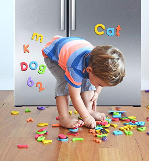 Magnetic letters to teach spellings